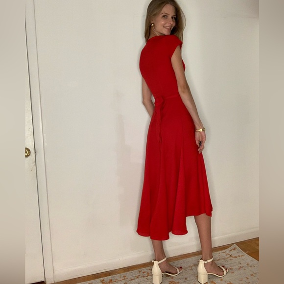 Long maxi elegant dress in red size S - Picture 6 of 11